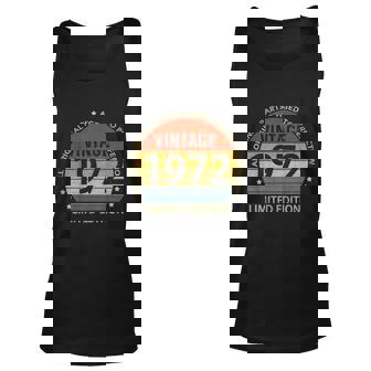 50 Year Old Gifts Vintage 1972 Limited Edition 50Th Birthday Gift Graphic Design Printed Casual Daily Basic Unisex Tank Top - Thegiftio