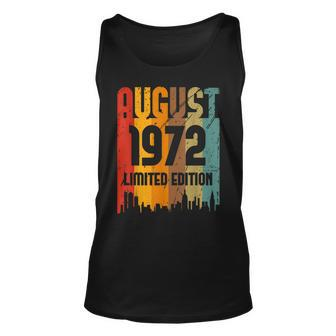 50 Years Old Vintage Awesome Since August 1972 50Th Birthday Unisex Tank Top - Thegiftio UK