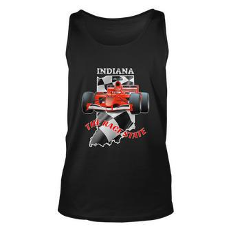 500 Indianapolis Indiana The Race State Checkered Flag Unisex Tank Top - Monsterry UK