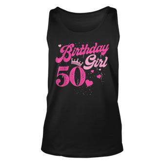 50Th Birthday Girl Crown 50 Years Old Bday Unisex Tank Top - Seseable
