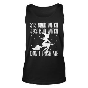 51 Good Witch 49 Bad Witch Halloween Costume Gift Unisex Tank Top - Seseable