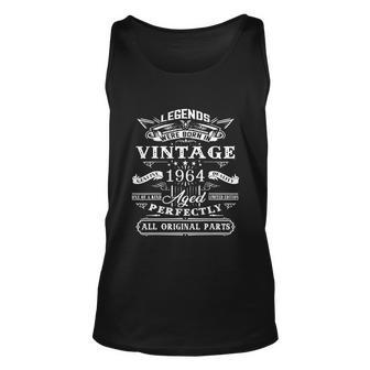 58Th Birthday Vintage Tee For Legends Born 1964 58 Yrs Old Unisex Tank Top - Monsterry DE