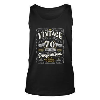 70Th Birthday Vintage 1952 Birthday For Women Funny Men 70 Years Old Unisex Tank Top - Monsterry