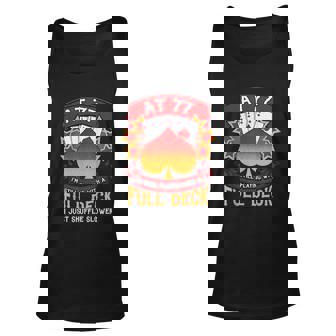 77 Year Old Birthday 77Th Funny Playing Card Saying Graphic Design Printed Casual Daily Basic Unisex Tank Top - Thegiftio UK