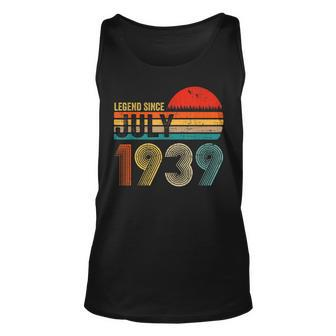 83 Years Old Retro Birthday Gifts Legend Since July 1939 Unisex Tank Top - Seseable