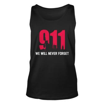 9-11 We Will Never Forget Unisex Tank Top - Monsterry CA