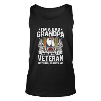 A Dad Grandpa Ww2 Veteran Nothing Scares Me Grandfather Gift Graphic Design Printed Casual Daily Basic Unisex Tank Top - Thegiftio UK