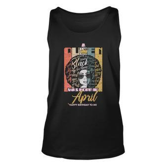 A Queen Was Born In April Graphic Design Printed Casual Daily Basic Unisex Tank Top - Thegiftio UK