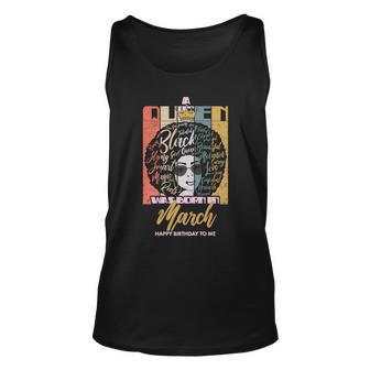 A Queen Was Born In March Unisex Tank Top - Monsterry