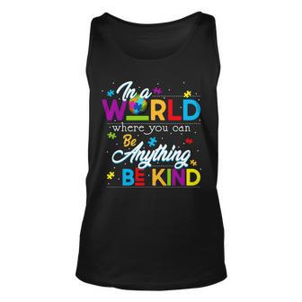 A World With Kindness Autism Awareness Unisex Tank Top - Monsterry