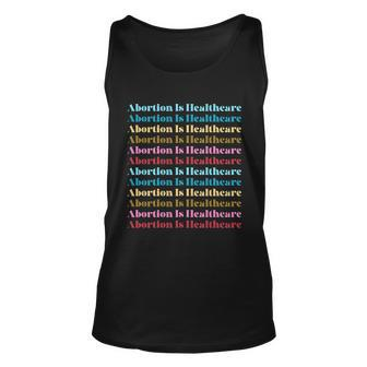 Abortion Is Healthcare Colorful Retro Unisex Tank Top - Monsterry