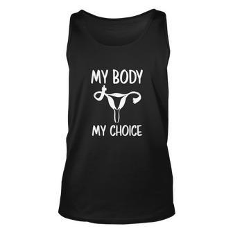 Abortion Rights My Body My Choice Uterus Middle Finger Unisex Tank Top - Monsterry UK