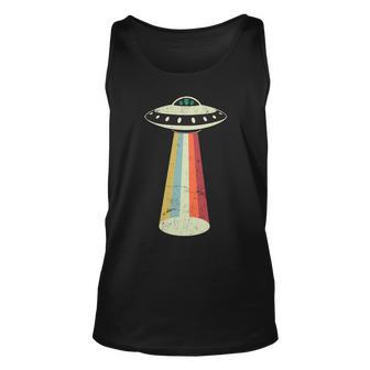 Alien Vintage Ufo Space Ship Tshirt Unisex Tank Top - Monsterry