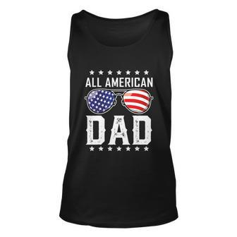 All American Dad Shirt Fourth 4Th Of July Sunglasses Family Unisex Tank Top - Monsterry