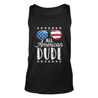 All American Dude 4Th Of July Boys Kids Sunglasses Family Unisex Tank Top - Monsterry AU