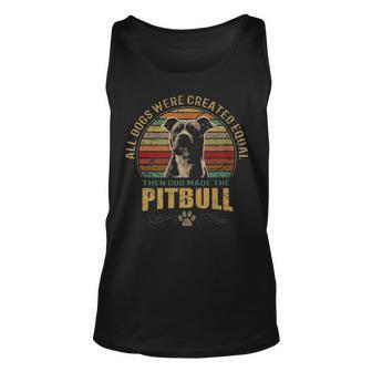 All Dogs Were Created Equal Pitbull Owners Pitbulls Lovers Unisex Tank Top - Thegiftio UK