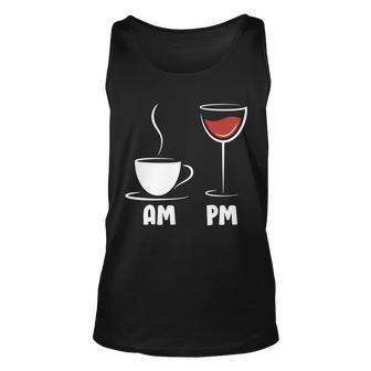 Am Coffee Pm Wine V2 Unisex Tank Top - Monsterry AU