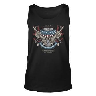 America Never Give Up Unisex Tank Top - Monsterry CA