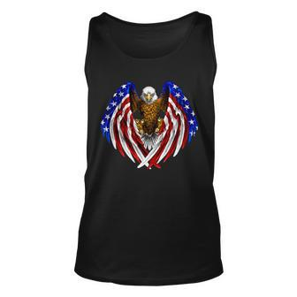 American Flag Eagle Tshirt V2 Unisex Tank Top - Monsterry