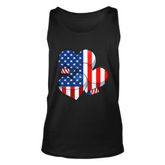 American Flag Heart 4Th Of July Usa Patriotic Pride Unisex Tank Top - Monsterry