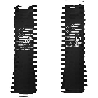 American Flag Tractor So God Made A Farmer V2 Men Women Tank Top Graphic Print Unisex - Thegiftio UK