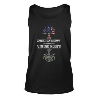 American Grown With Viking Roots Unisex Tank Top - Monsterry UK