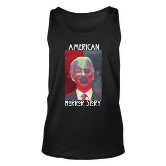 American Horror Funny Anti Biden Tshirt Unisex Tank Top - Monsterry DE