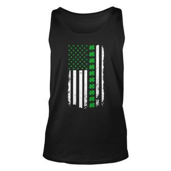 American Irish Clover Flag St Patricks Day Tshirt Unisex Tank Top - Monsterry