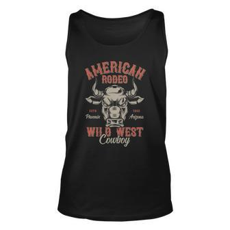 American Rodeo Wild West Cowboy Unisex Tank Top - Monsterry AU