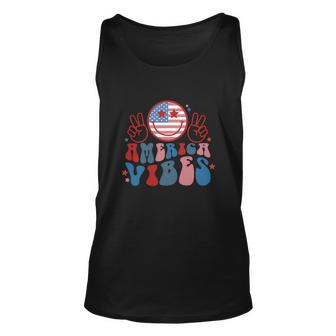 American Vibes Usa Flag 4Th Of July Retro Unisex Tank Top - Monsterry UK