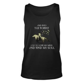 And Into The Forest I Go To Lose My Mind Find My Soul Horse Gift Unisex Tank Top - Monsterry UK