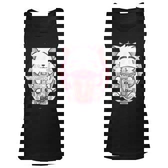 Anime Kawaii Boba Cat Bubble Tea Cat Boba Tea Cat V2 Men Women Tank Top Graphic Print Unisex - Thegiftio