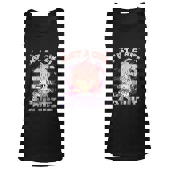 Anime Merch Just A Girl Who Loves Anime Anime Girl Manga Unisex Tank Top - Thegiftio