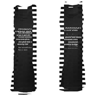 Anthropologist Definition Funny Anthropology Graduate Graphic Design Printed Casual Daily Basic Unisex Tank Top - Thegiftio