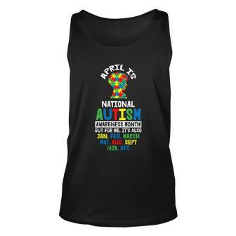 April Autism Awareness Gifts For Autistic Boys Puzzle Piece Unisex Tank Top - Monsterry