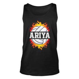 Ariya Name Volleyball Player Girls Ball And Net Sports Fan Unisex Tank Top - Thegiftio
