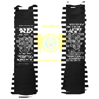 Army Retired Military US Army Retirement Men Women Tank Top Graphic Print Unisex - Thegiftio