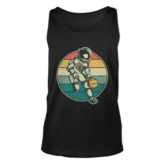 Astronaut Playing Basketball Unisex Tank Top - Monsterry CA