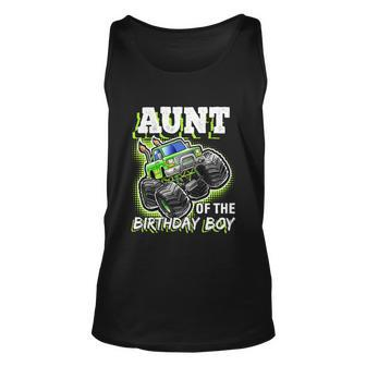 Aunt Of The Birthday Boy Monster Truck Birthday Gift Unisex Tank Top - Monsterry DE