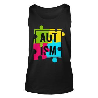 Autism Awareness Puzzle Pieces Tshirt Unisex Tank Top - Monsterry CA