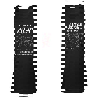 Autism Im Upside Down Heehoo Men Women Tank Top Graphic Print Unisex - Thegiftio