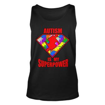 Autism Is My Superpower Superheo Tshirt Unisex Tank Top - Monsterry