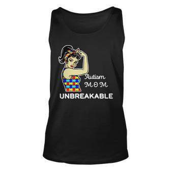 Autism Mom Unbreakable Puzzle Pieces Unisex Tank Top - Monsterry CA