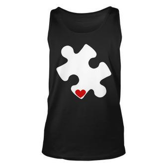 Autism Puzzle Heart Piece Tshirt Unisex Tank Top - Monsterry