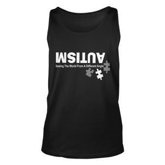 Autism Seeing The World From A Different Angle Tshirt Unisex Tank Top - Monsterry UK