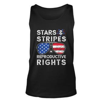 Aviator Us Flag Sunglasses Stars Stripes Reproductive Rights Unisex Tank Top - Monsterry