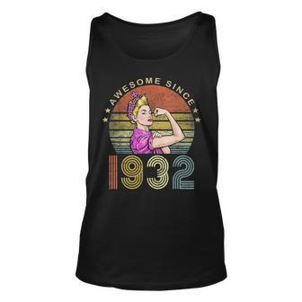 Awesome Since 1932 Vintage 1932 90Th Birthday 90 Years Old Unisex Tank Top - Seseable