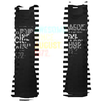 Awesome Since August 1972 50 Years Old 50Th Birthday Unisex Tank Top - Thegiftio