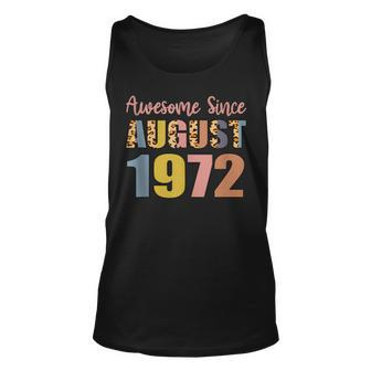 Awesome Since August 1972 50 Years Old 50Th Birthday V2 Unisex Tank Top - Thegiftio UK