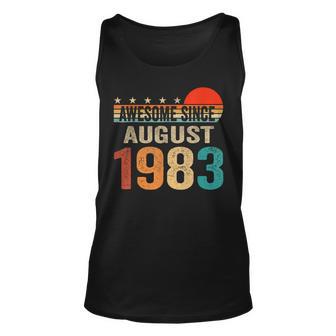 Awesome Since August 1983 39 Years Old 39Th Birthday Gifts Men Women Tank Top Graphic Print Unisex - Thegiftio